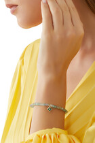 Mini Moroccan Charm Beaded Bracelet, 14k Yellow Gold & Diamond
